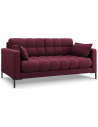 Mamaia 2-personers sofa i polyester B152 x D92 cm - Sort/Mørkerød