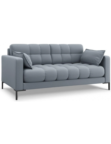 Mamaia 2-personers sofa i polyester B152 x D92 cm – Sort/Lyseblå