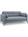 Mamaia 2-personers sofa i polyester B152 x D92 cm - Sort/Lyseblå