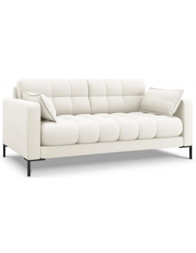 Mamaia 2-personers sofa i polyester B152 x D92 cm – Sort/Lys beige