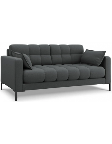 Mamaia 2-personers sofa i polyester B152 x D92 cm – Sort/Mørkegrå