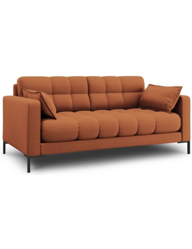Mamaia 2-personers sofa i polyester B152 x D92 cm – Sort/Murstensrød