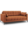 Mamaia 2-personers sofa i polyester B152 x D92 cm - Sort/Murstensrød