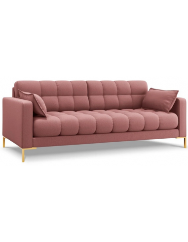 Se Mamaia 3-personers sofa i polyester B177 x D92 cm - Guld/Pink hos Lepong.dk