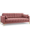 Mamaia 3-personers sofa i polyester B177 x D92 cm - Guld/Pink