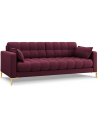 Mamaia 3-personers sofa i polyester B177 x D92 cm - Guld/Mørkerød