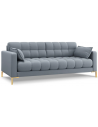 Mamaia 3-personers sofa i polyester B177 x D92 cm - Guld/Lyseblå