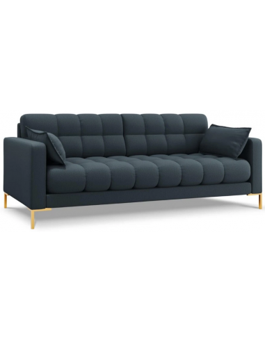 Se Mamaia 3-personers sofa i polyester B177 x D92 cm - Guld/Blå hos Lepong.dk