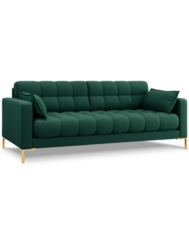 Se Mamaia 3-personers sofa i polyester B177 x D92 cm - Guld/Grøn hos Lepong.dk