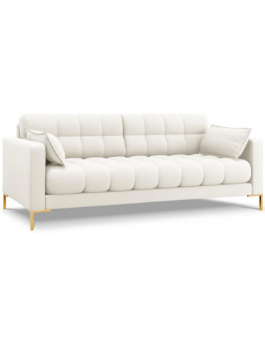 Mamaia 3-personers sofa i polyester B177 x D92 cm – Guld/Lys beige