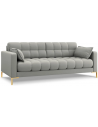 Mamaia 3-personers sofa i polyester B177 x D92 cm - Guld/Lysegrå