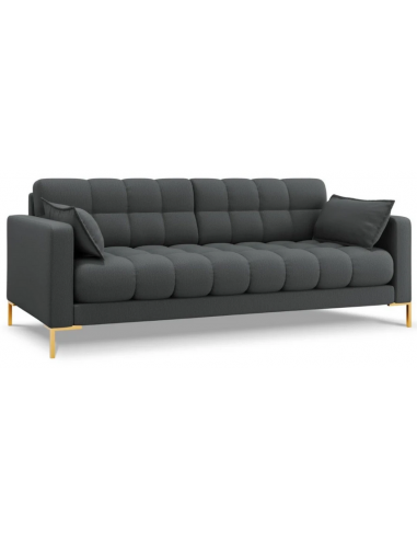 Se Mamaia 3-personers sofa i polyester B177 x D92 cm - Guld/Mørkegrå hos Lepong.dk