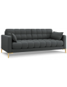 Mamaia 3-personers sofa i polyester B177 x D92 cm - Guld/Mørkegrå