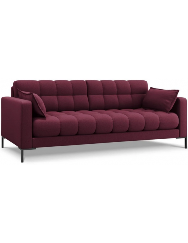 Mamaia 3-personers sofa i polyester B177 x D92 cm – Sort/Mørkerød