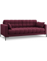 Mamaia 3-personers sofa i polyester B177 x D92 cm - Sort/Mørkerød