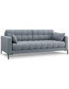 Mamaia 3-personers sofa i polyester B177 x D92 cm - Sort/Lyseblå