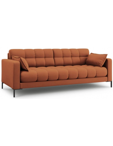 Mamaia 3-personers sofa i polyester B177 x D92 cm – Sort/Murstensrød