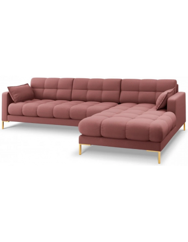Mamaia højrevendt chaiselong sofa i polyester B293 x D185 cm - Guld/Pink