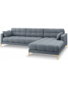 Mamaia højrevendt chaiselong sofa i polyester B293 x D185 cm - Guld/Lyseblå