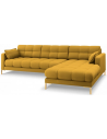 Mamaia højrevendt chaiselong sofa i polyester B293 x D185 cm - Guld/Gul
