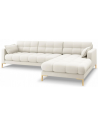 Mamaia højrevendt chaiselong sofa i polyester B293 x D185 cm - Guld/Lys beige
