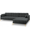 Mamaia højrevendt chaiselong sofa i polyester B293 x D185 cm - Guld/Mørkegrå