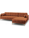 Mamaia højrevendt chaiselong sofa i polyester B293 x D185 cm - Guld/Murstensrød