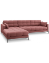 Mamaia venstrevendt chaiselong sofa i polyester B293 x D185 cm - Sort/Pink