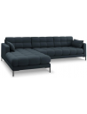 Mamaia venstrevendt chaiselong sofa i polyester B293 x D185 cm - Sort/Blå