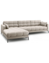 Mamaia venstrevendt chaiselong sofa i polyester B293 x D185 cm - Sort/Beige