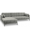 Mamaia venstrevendt chaiselong sofa i polyester B293 x D185 cm - Sort/Lysegrå