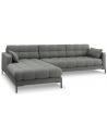 Mamaia venstrevendt chaiselong sofa i polyester B293 x D185 cm - Sort/Grå