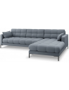 Mamaia højrevendt chaiselong sofa i polyester B293 x D185 cm - Sort/Lyseblå