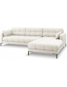 Mamaia højrevendt chaiselong sofa i polyester B293 x D185 cm - Sort/Lys beige