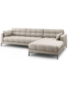 Mamaia højrevendt chaiselong sofa i polyester B293 x D185 cm - Sort/Beige