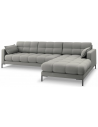 Mamaia højrevendt chaiselong sofa i polyester B293 x D185 cm - Sort/Lysegrå