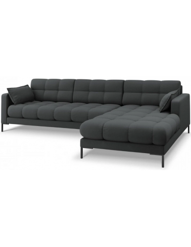 Billede af Mamaia højrevendt chaiselong sofa i polyester B293 x D185 cm - Sort/Mørkegrå