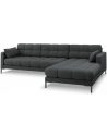 Mamaia højrevendt chaiselong sofa i polyester B293 x D185 cm - Sort/Mørkegrå