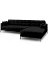 Mamaia højrevendt chaiselong sofa i polyester B293 x D185 cm - Sort/Sort