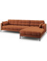Mamaia højrevendt chaiselong sofa i polyester B293 x D185 cm - Sort/Murstensrød