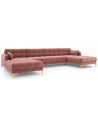 Mamaia U-sofa i polyester B383 x D185 cm - Guld/Pink