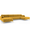 Mamaia U-sofa i polyester B383 x D185 cm - Guld/Gul