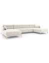 Mamaia U-sofa i polyester B383 x D185 cm - Guld/Lys beige