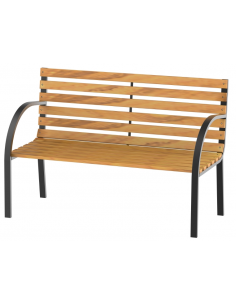 Havebænk i stål og fyrretræ...