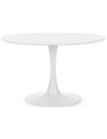 Rundt spisebord i mdf finér og stål Ø120 cm - Hvid