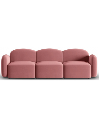 Se Blair 3-personers sofa i velour B272 x D87 cm - Laks hos Lepong.dk