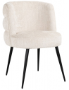 Stella spisebordsstol i chenille H83 cm - Sort/Beige