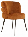Stella spisebordsstol i polyester H83 cm - Sort/Cognac