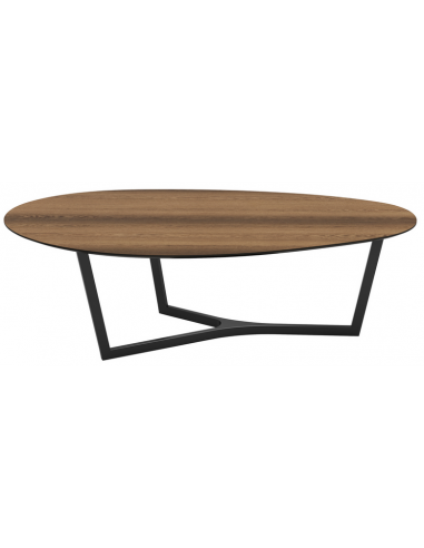 Se Kappa spisebord i stål og finér 240 x 113 cm - Sort/Røget eg hos Lepong.dk
