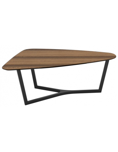 Se Kappa spisebord i stål og finér 203 x 116 cm - Sort/Røget eg hos Lepong.dk